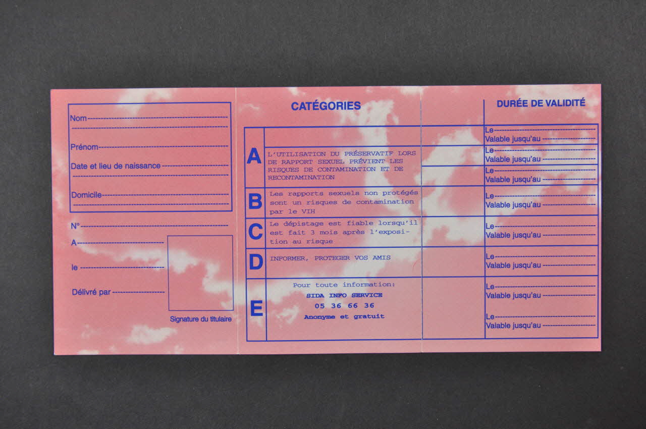 Dépliant "Permis d'amour. L'art et la manière de se protéger du sida" 2005.8.62 Photo Mucem