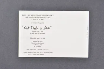 Aids 2002 carte postale Carte postale "Que pinta la sida" (Peintures sur le sida) (?) Espagne 2002 2003.94.15 Photo Mucem
