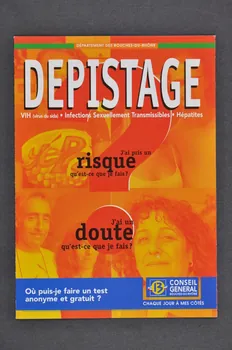 Conseil Général Des Bouches Du Rhône Dépliant "Dépistage" Provence-Alpes-Côte d'Azur, France 2003 2005.8.68 Photo Mucem
