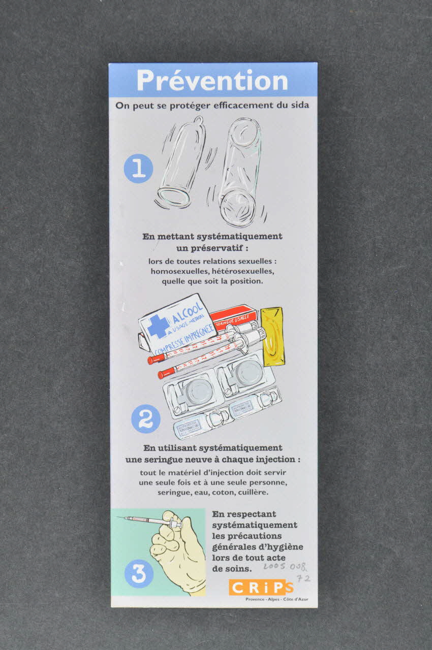 marque-page "CRIPS Provence Alpes Côte d'Azur" / Prévention 2005.8.72 Photo Mucem