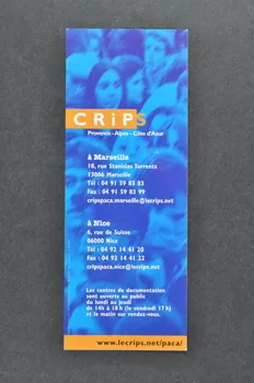 marque-page "CRIPS Provence Alpes Côte d'Azur" / Prévention 2005.8.72  Photo Mucem