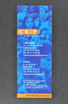 marque-page "CRIPS Provence Alpes Côte d'Azur" / Transmission 2005.8.73 Photo Mucem
