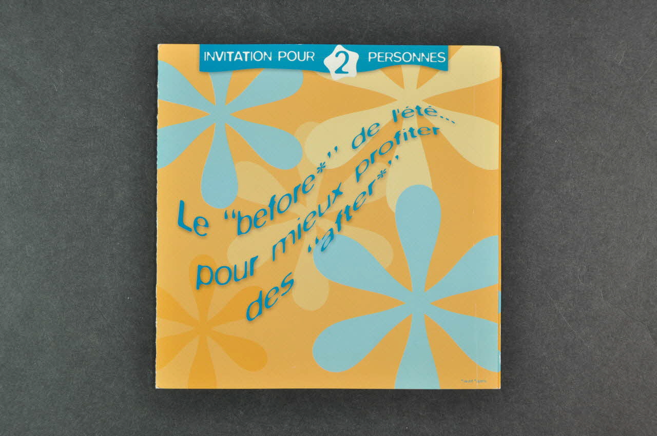 Dépliant "Le "before" de l'été... pour mieux profiter des "after..." 2005.8.79 Photo Mucem
