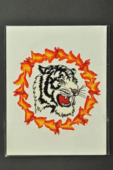 Tatouage Tigre avec ruban rouge Danemark 2005 2005.88.4 Photo Mucem
