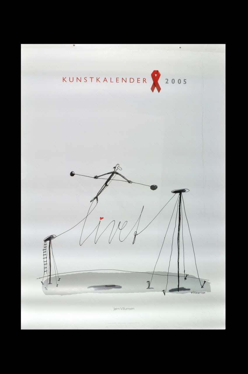 calendrier Calendrier avec illustrations d'artistes danois Danemark 2005 2005.88.9 Photo Mucem