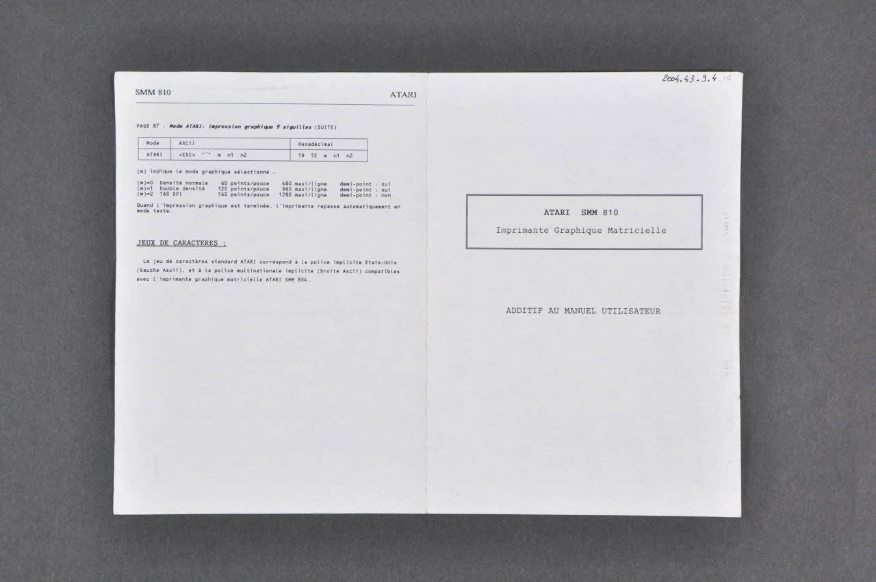 manuel d'utilisation 2004.43.9.4.16 Photo Mucem