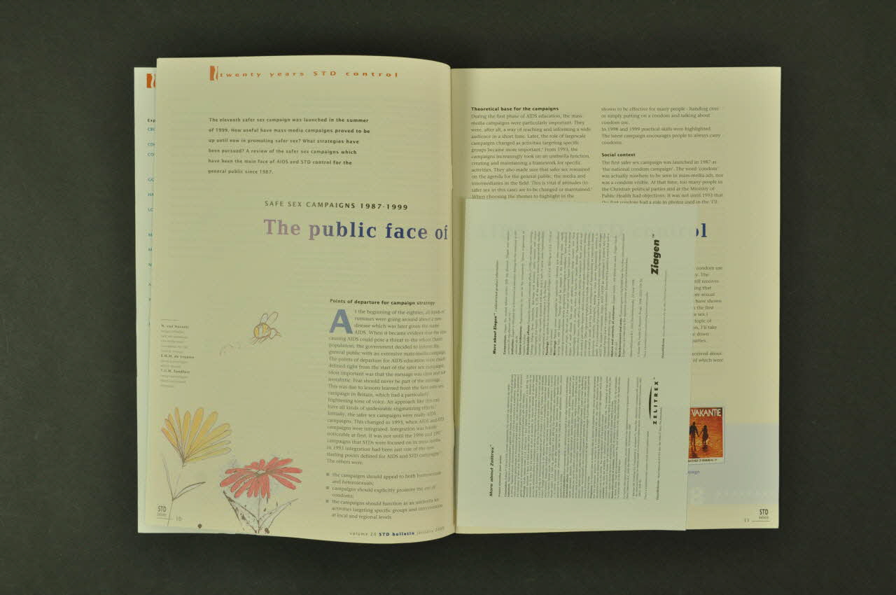 Std Bulletin Journal associatif "STD bulletin. janvier 2000 : "20 years of STD control" (20 années de contrôle des IST) Pays-Bas 2000/1 2003.94.40 Photo Mucem