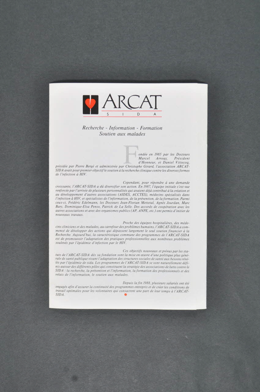 BROCHURE Arcat Sida 2005.97.100 Photo Mucem