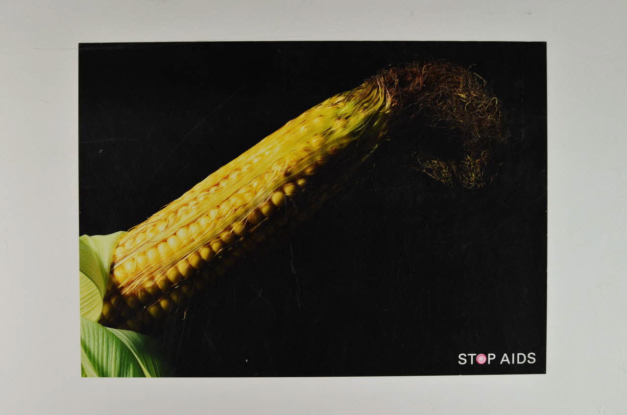 Aids-Hilfe Suisse affiche Stop AIDS (épi de maïs) Lorraine, France 2004 2004.48.17 Photo Mucem