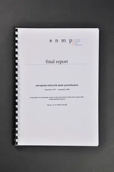 European Network Male Prostitution Rapport "European network male prostitution. Final report."  (Réseau européen sur la prostitution masculine. Rapport final) Pays-Bas 1998/9 2003.94.46 Photo Mucem