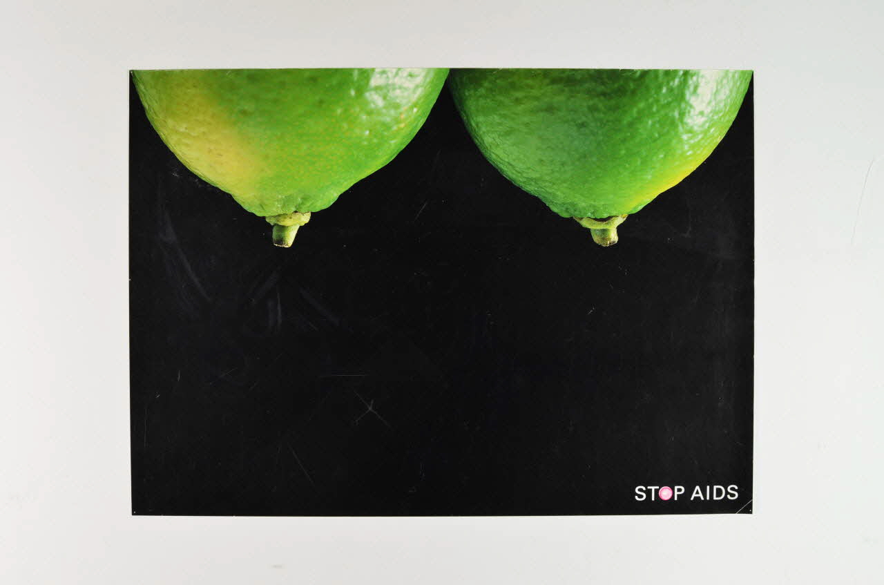Aids-Hilfe Suisse affiche Stop AIDS (citrons) Lorraine, France 2004 2004.48.22 Photo Mucem