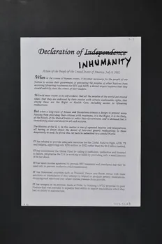 Act Up Et Health Gap tract Tract "Declaration of inhumanity" (Déclaration d'inhumainté) France 2002 2003.94.6 Photo Mucem