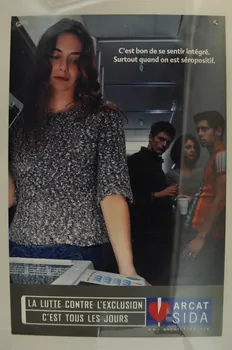 affiche "C'est bon de se sentir intégré. Surtout quand on est séropositif." (femme) 2005.97.2 Photo Mucem