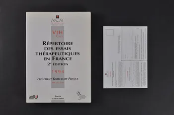 Association pour la Recherche, la Communication et les Actions pour l'Accès aux Traitements (ARCAT) BROCHURE "VIH et Sida. Répertoire des essais thérapeutiques en France. 2° édition" France 1994 2005.97.27.1-2 Photo Mucem