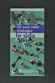 Generalitat De Catalunya, Departament de Sanitat i Assistència Social BROCHURE "On peut éviter d'attraper le sida" (en français) Espagne 1992 2004.49.37 Photo Mucem