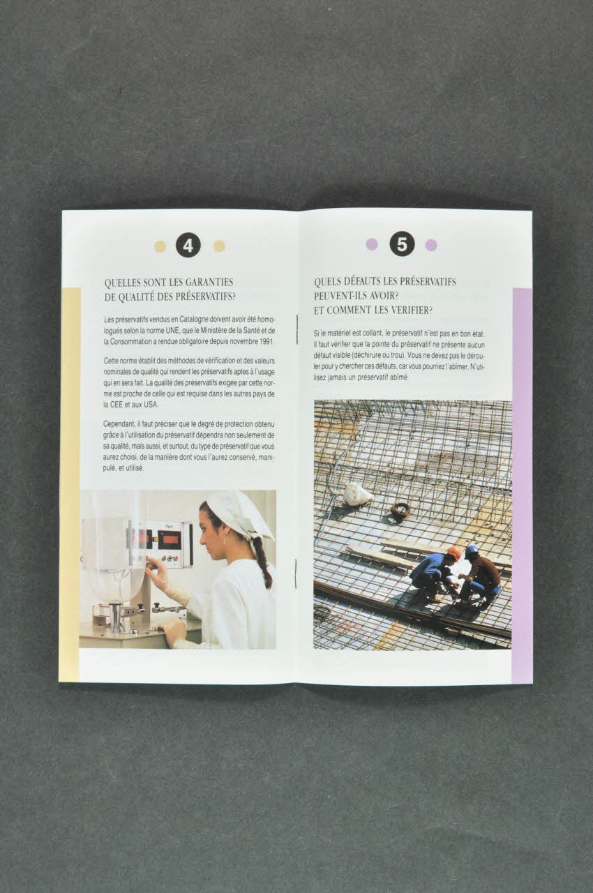 Generalitat De Catalunya, Departament de Sanitat i Assistència Social BROCHURE "On peut éviter d'attraper le sida" (en français) Espagne 1992 2004.49.37  Photo Mucem