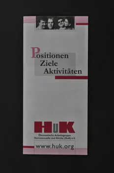 ÖKumenische Arbeitsgruppe Homosexuelle Und Kirche Dépliant "Positionen Ziele Aktivitäten" Allemagne 2003 2003.94.85 Photo Mucem