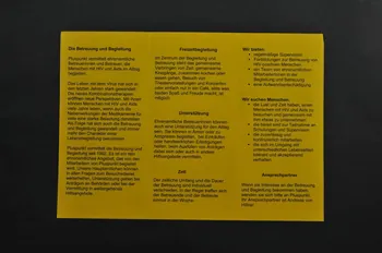 Pluspunkt Dépliant "Betreuung und Begleitung" Allemagne 2003 2003.94.86 Photo Mucem