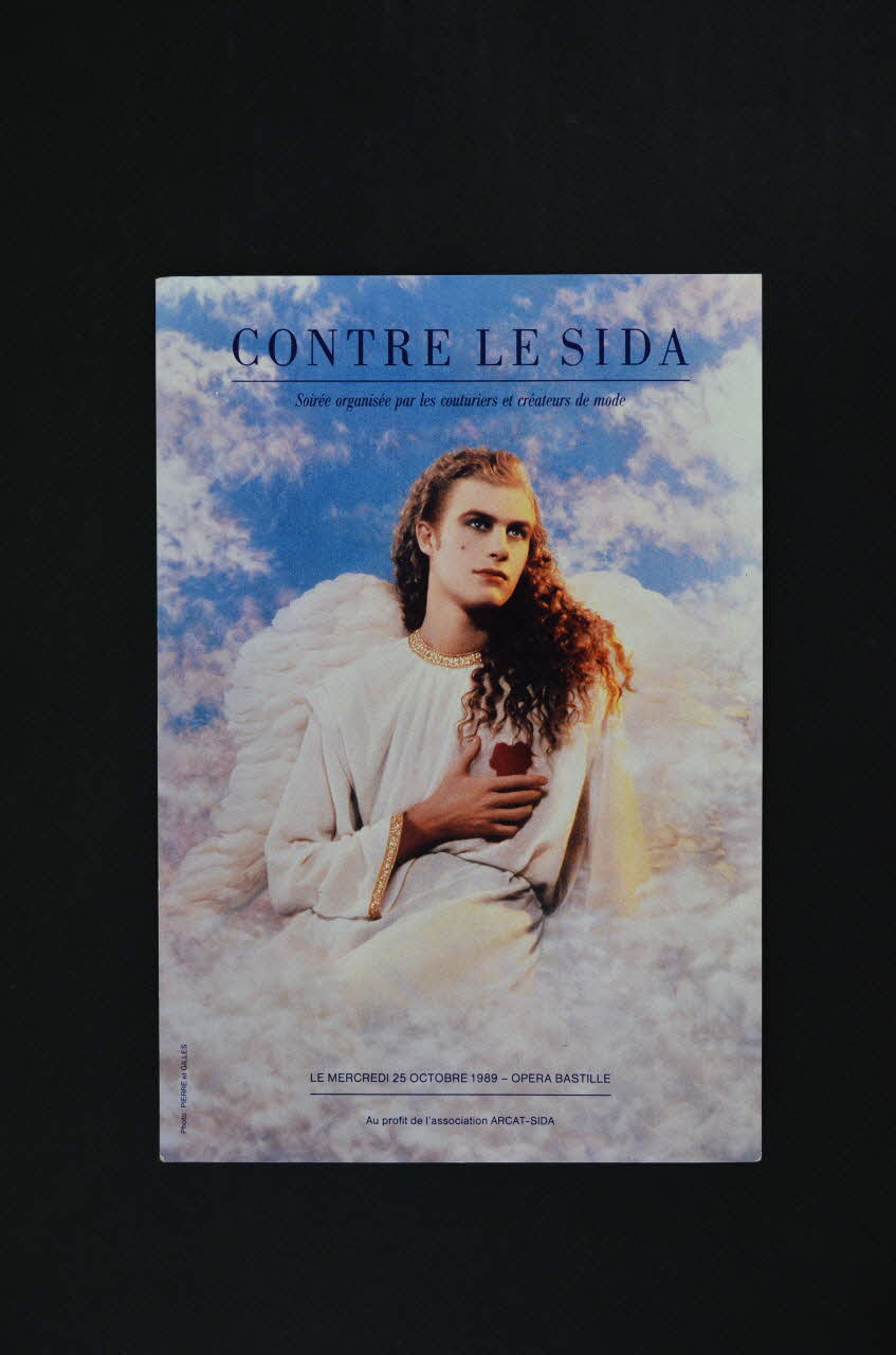 Association pour la Recherche, la Communication et les Actions pour l'Accès aux Traitements (ARCAT) CARTON D'INVITATION "Contre le sida. Soirée organisée par les couturiers et créateurs de mode" France 1989/10/25 2005.97.49 Photo Mucem