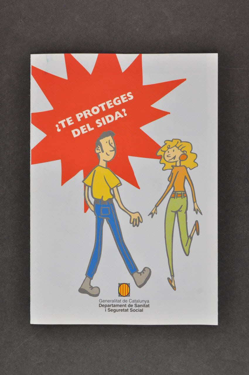 Generalitat De Catalunya, Departament de Sanitat i Assistència Social Dépliant "Te proteges del sida" (en castillan) (Tu te protèges contre le sida ?) Espagne 1993 2004.49.52 Photo Mucem