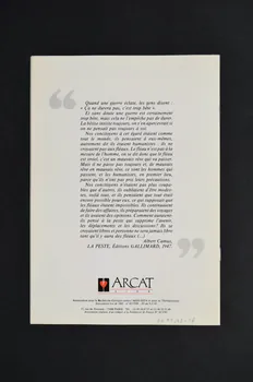 Association pour la Recherche, la Communication et les Actions pour l'Accès aux Traitements (ARCAT) BROCHURE Arcat Sida France 1989 2005.97.57 Photo Mucem