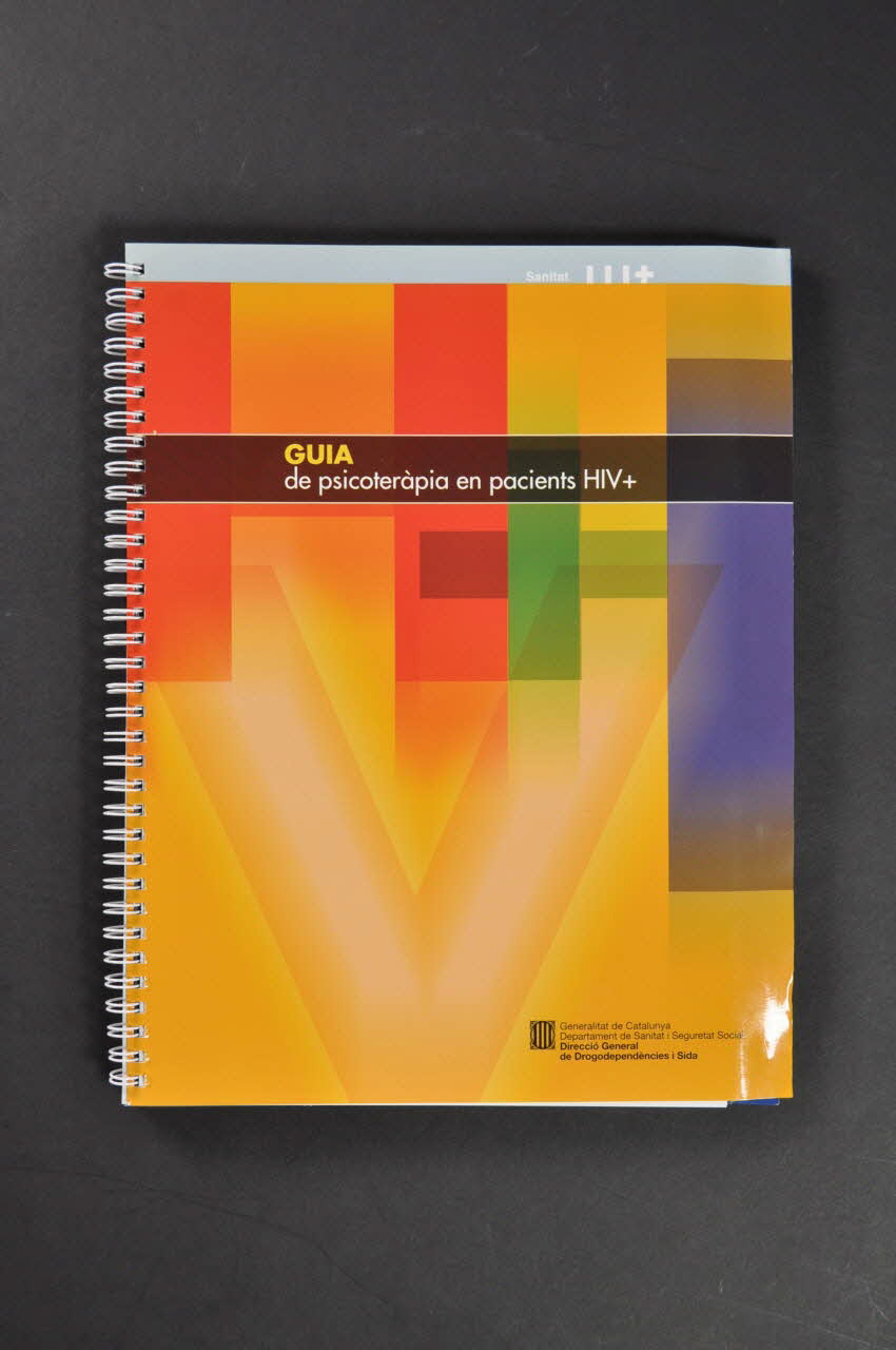 Generalitat De Catalunya, Departament de Sanitat i Assistència Social BROCHURE "Guia de psicoterapia en pacients HIV +" (Guide de psychothérapie pour les patients séropositifs) Espagne 2003 2004.49.9 Photo Mucem