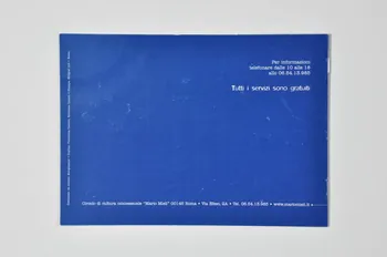 BROCHURE "I servizi del Mario Mieli. Family care. Sostegno a familiari ed amici di persone con HIV" (Les services de Mario Mieli. Soins aux familles. Soutien aux familles et aux amis des personnes séropositives) 2003.95.14 Photo Mucem