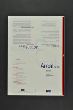 Association pour la Recherche, la Communication et les Actions pour l'Accès aux Traitements (ARCAT) Maquette de la couverture de la brochure "ARCAT-sida" France 1996 2005.97.6 Photo Mucem