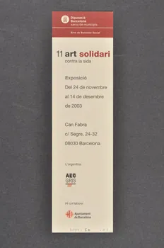 Association Aec Gris marque-page "11 art solidari contra la sida" Espagne 2003 2004.50.1  Photo Mucem