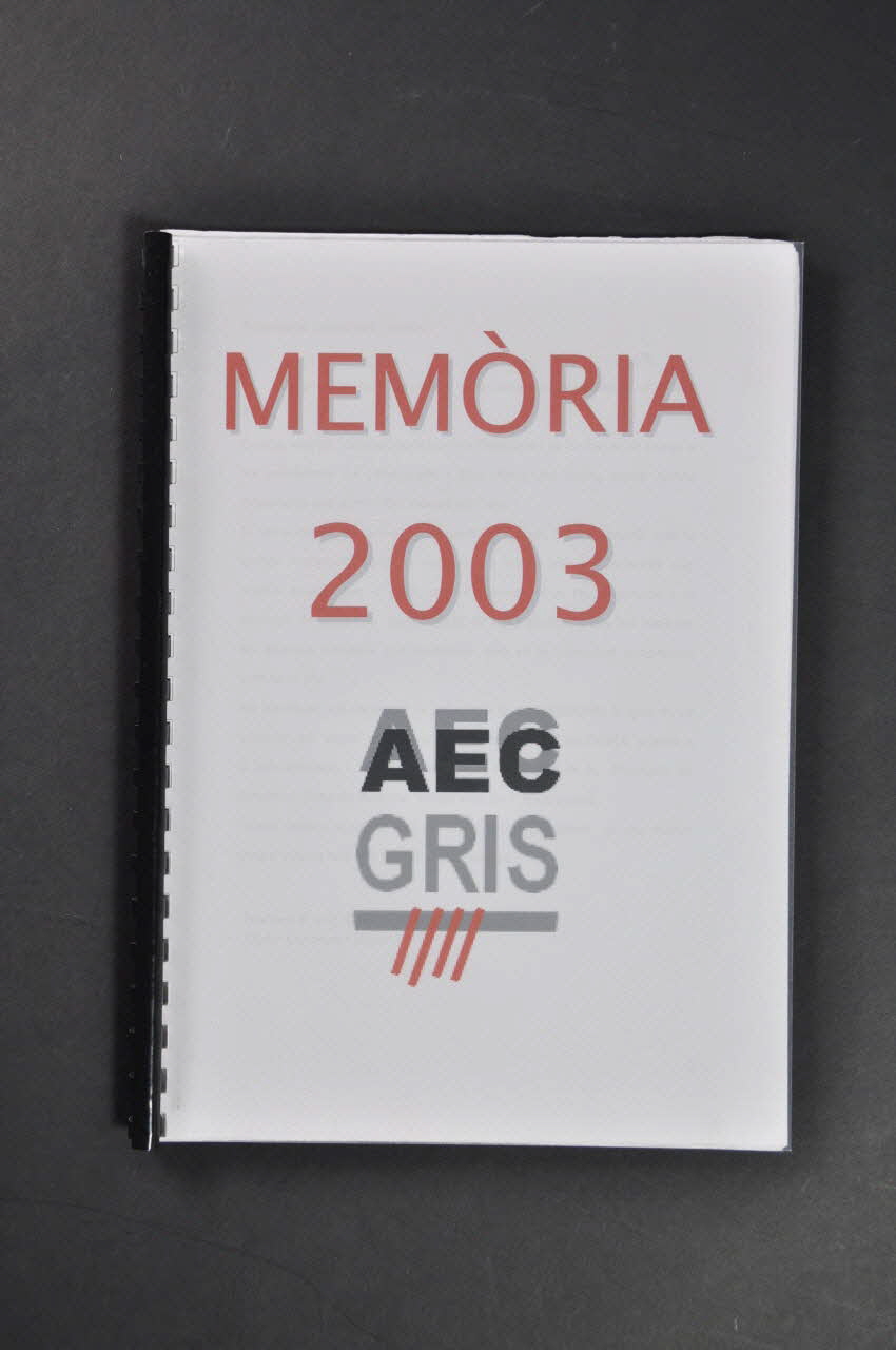 Association Aec Gris BROCHURE Rapport d'activité : Memoria 2003 Espagne 2003 2004.50.10 Photo Mucem