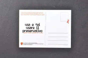 Circolo di Cultura Omosessuale Mario Mieli carte postale "I care, do you?  Lavoro sicuro / sesso sicuro (Cela me concerne... et toi? / Travail sûr / Sexe sûr) Italie 2001 2003.95.17 Photo Mucem