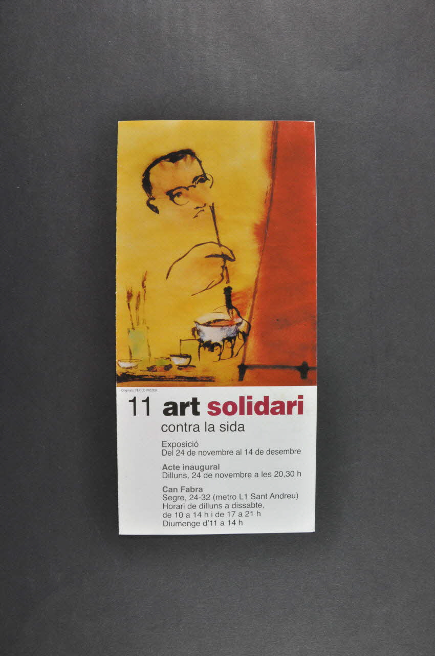 Association Aec Gris Dépliant "11 art solidari contra la sida" Espagne 2003 2004.50.4 Photo Mucem
