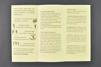 Dépliant "Progetto Family Care. Per persone HIV +, familiari e amici" (Projet Family care, pour les personnes séropositives, leurs familles et leurs amis) 2003.95.20 Photo Mucem