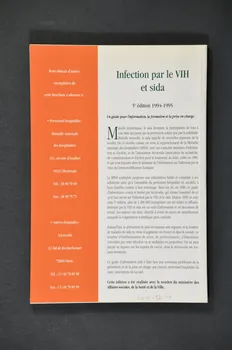 ARCAT / Mutuelle Nationale des Hospitaliers BROCHURE Infection par le VIH et sida France 1994/10 2005.97.68 Photo Mucem