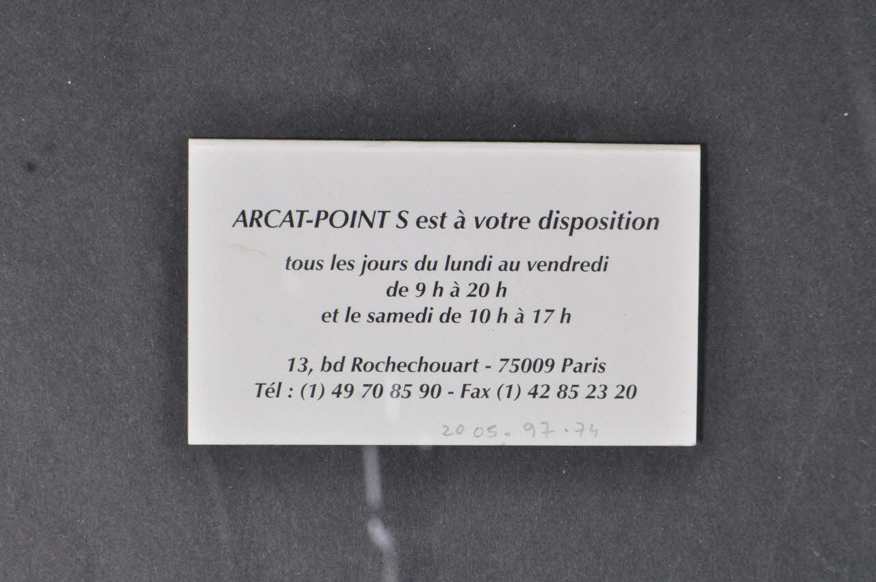 Carte de rendez-vous Carte de rendez-vous auprès de l'association 2005.97.74 Photo Mucem