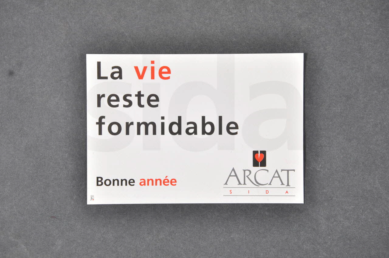 carte postale "La vie reste formidable. Bonne année" 2005.97.76 Photo Mucem