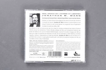 Association pour la Recherche, la Communication et les Actions pour l'Accès aux Traitements (ARCAT) CD (compact disque) "Sida, Droits de l'homme et Libertés. Jonathan M.Mann" France 1994/4 2005.97.77.1-3 Photo Mucem
