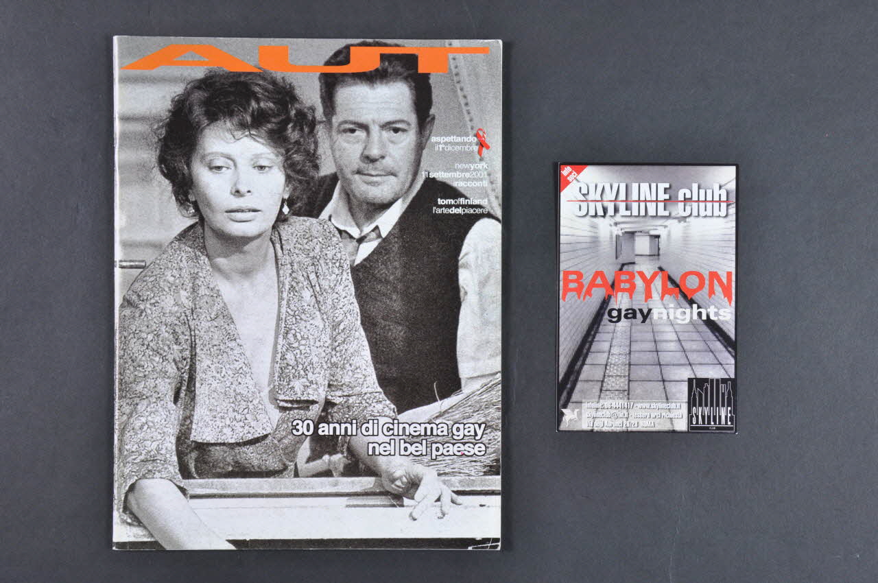 Circolo di Cultura Omosessuale Mario Mieli revue "AUT, n°32, nov 2001 Aspettando il 1°" Italie 2001/11 2003.95.36.1-2 Photo Mucem