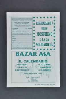 Associazione Solidarieta Aids (ASA) - Milano revue Esse Piu, X, 2, mars-avril 2000 : "Candele e Sabbiature"  (Bougies et ??) Italie 2000 2003.95.38 Photo Mucem