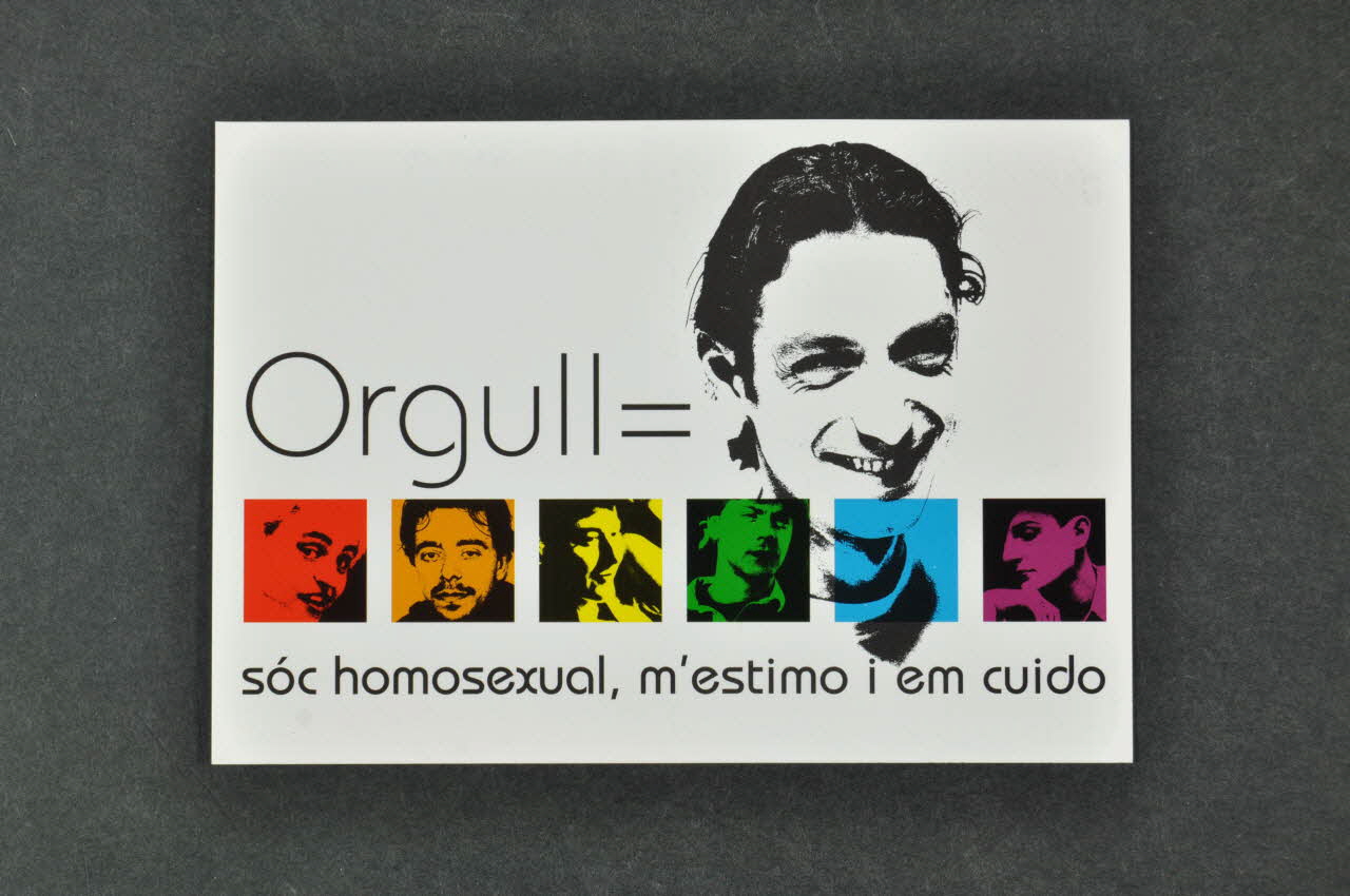 Stop Sida carte postale "Orgul" (Fierté) Espagne 2001/6 2004.51.27 Photo Mucem