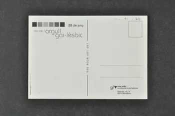 Stop Sida carte postale "Orgul" (Fierté) Espagne 2001/6 2004.51.27 Photo Mucem