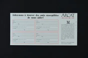 Bulletin de souscription "Oui, je suis concerné par la recherche clinique contre le sida et sa thérapeutique" 2005.97.84 Photo Mucem