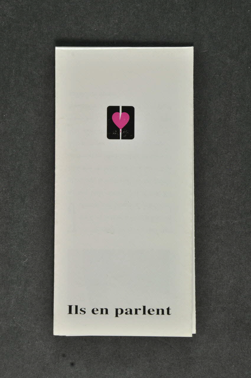 Association pour la Recherche, la Communication et les Actions pour l'Accès aux Traitements (ARCAT) Dépliant "Ils en parlent. Parlez-en" France 1990 2005.97.86  Photo Mucem