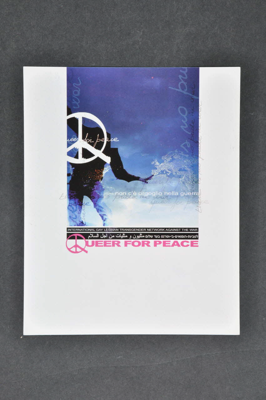 tract "Queer for peace" (Queer pour la paix) 2003.95.44 Photo Mucem