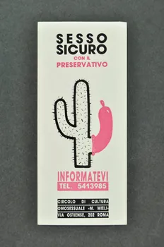 autocollant "Sesso sicuro con il preservativo" (Sexe sûr avec le préservatif) 2003.95.6 Photo Mucem