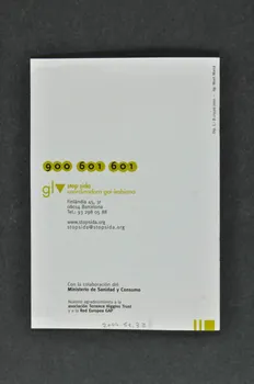 Stop Sida BROCHURE "No supongas nada" (Ne suppose rien) Espagne 2001 2004.51.32  Photo Mucem