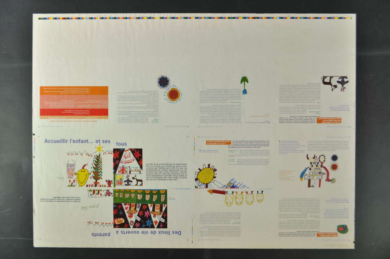 Maquette de la brochure "L'accueil de l'enfant séropositif" 2005.97.9.3.1-2 Photo Mucem