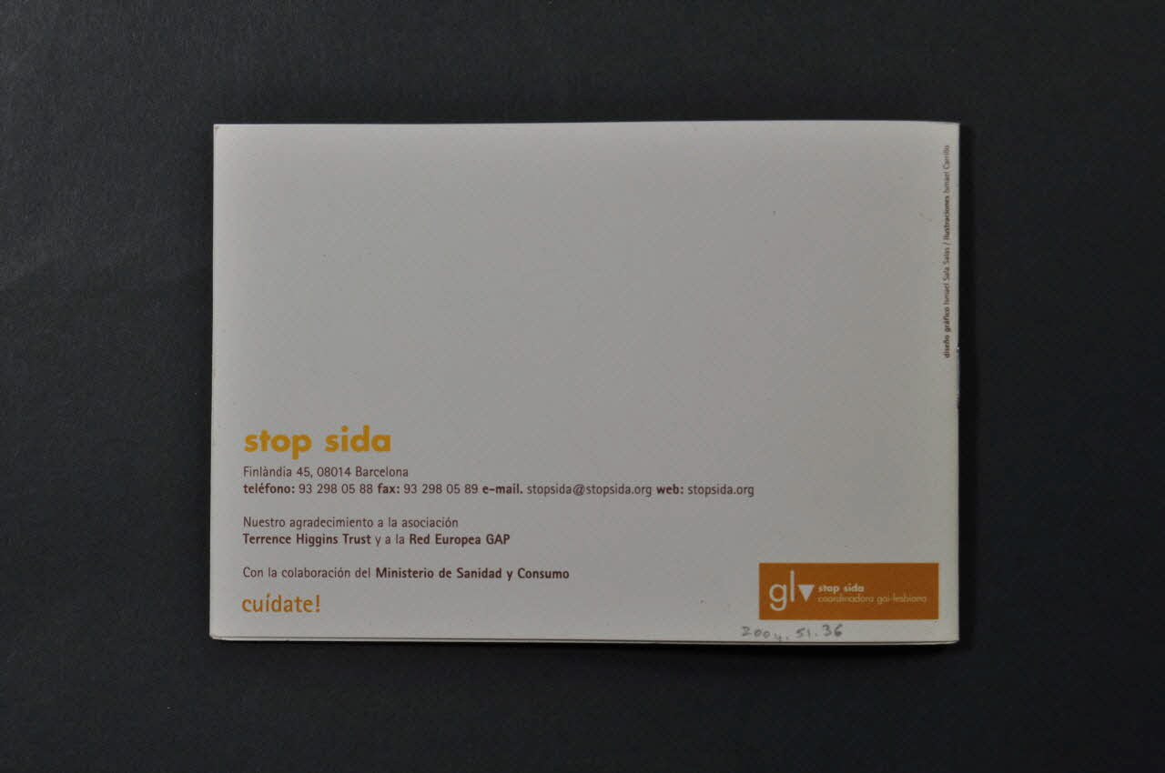 Stop Sida BROCHURE "Mejor no saberlo?" (Vaut-il mieux ne pas le savoir ?) Espagne 2002 2004.51.36 Photo Mucem