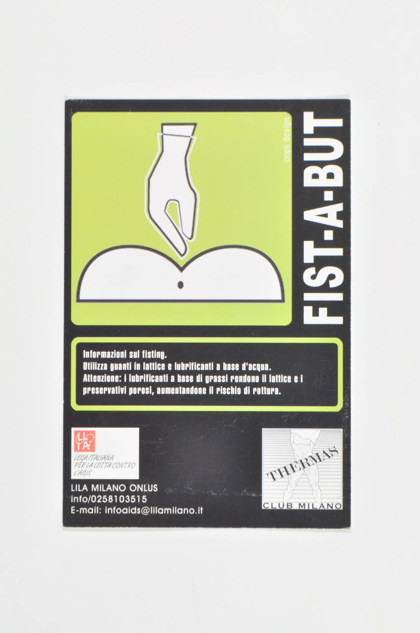 Association Lila Cedius Milano carte postale "Fist-a-but (Fiste dans un but) Italie 2003 2003.96.11 Photo Mucem