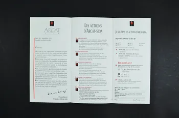 Association pour la Recherche, la Communication et les Actions pour l'Accès aux Traitements (ARCAT) Dépliant "Aidez-nous à aider" France 1991 2005.97.90 Photo Mucem